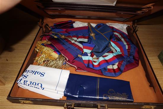 A quantity of Masonic regalia